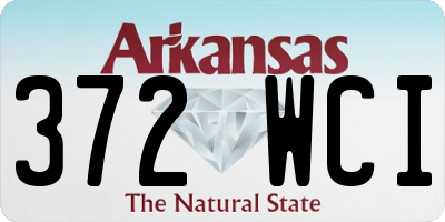 AR license plate 372WCI