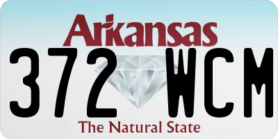 AR license plate 372WCM