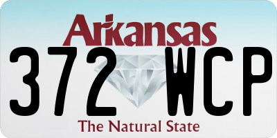 AR license plate 372WCP
