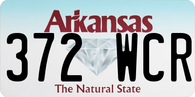 AR license plate 372WCR