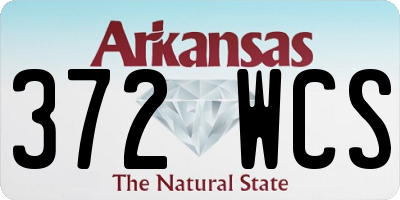 AR license plate 372WCS