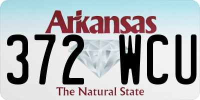 AR license plate 372WCU
