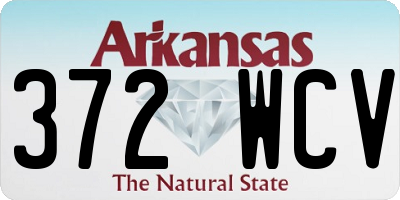 AR license plate 372WCV