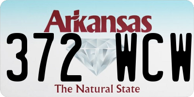 AR license plate 372WCW