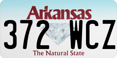 AR license plate 372WCZ