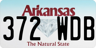 AR license plate 372WDB