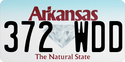 AR license plate 372WDD