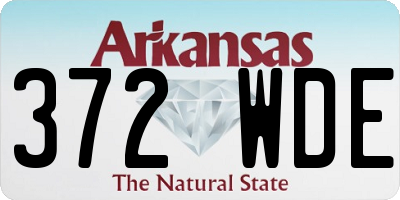 AR license plate 372WDE