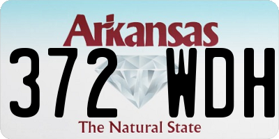 AR license plate 372WDH