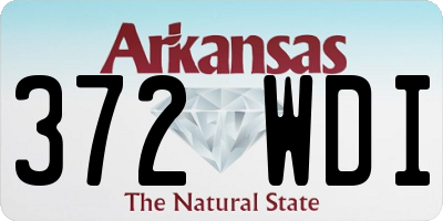 AR license plate 372WDI