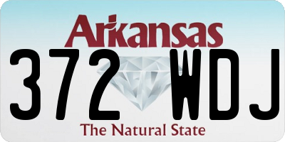 AR license plate 372WDJ