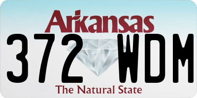 AR license plate 372WDM