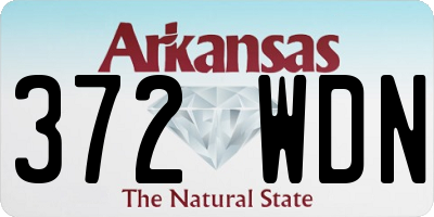 AR license plate 372WDN