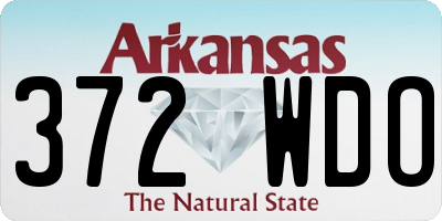 AR license plate 372WDO