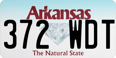AR license plate 372WDT