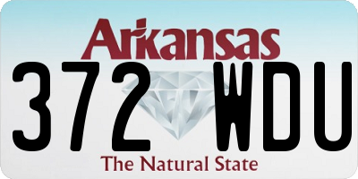AR license plate 372WDU