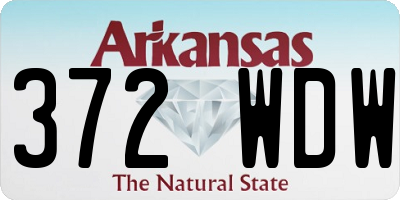 AR license plate 372WDW