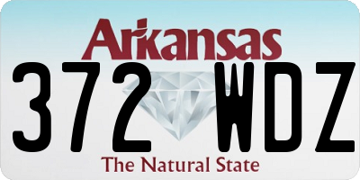 AR license plate 372WDZ