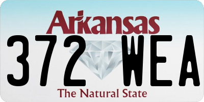 AR license plate 372WEA
