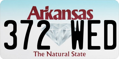 AR license plate 372WED