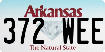 AR license plate 372WEE
