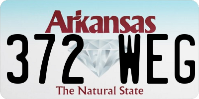 AR license plate 372WEG