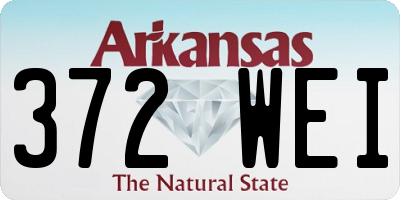 AR license plate 372WEI