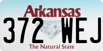 AR license plate 372WEJ
