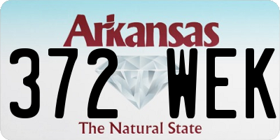 AR license plate 372WEK