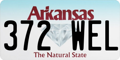 AR license plate 372WEL