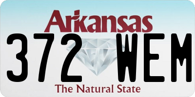 AR license plate 372WEM