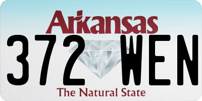 AR license plate 372WEN