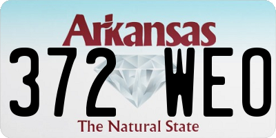 AR license plate 372WEO