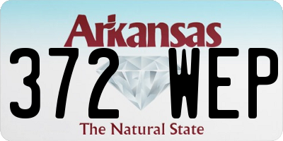 AR license plate 372WEP