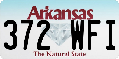 AR license plate 372WFI