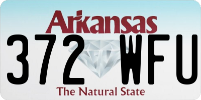 AR license plate 372WFU