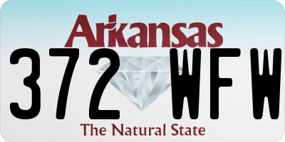 AR license plate 372WFW