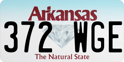 AR license plate 372WGE