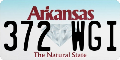 AR license plate 372WGI