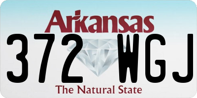 AR license plate 372WGJ