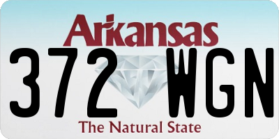 AR license plate 372WGN