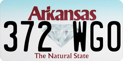 AR license plate 372WGO