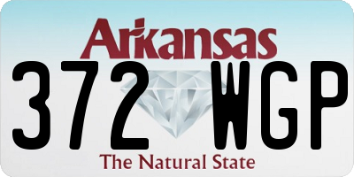 AR license plate 372WGP