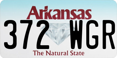 AR license plate 372WGR
