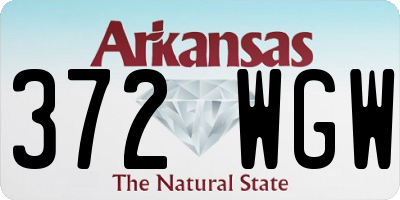 AR license plate 372WGW