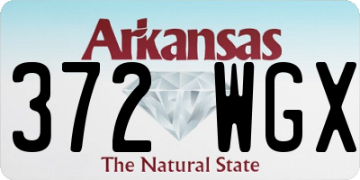 AR license plate 372WGX
