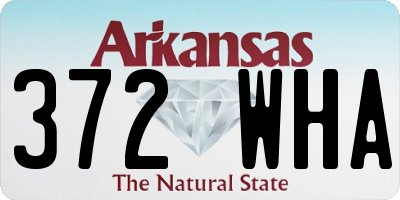 AR license plate 372WHA