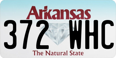 AR license plate 372WHC