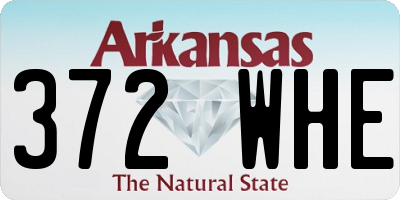 AR license plate 372WHE