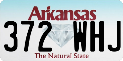 AR license plate 372WHJ